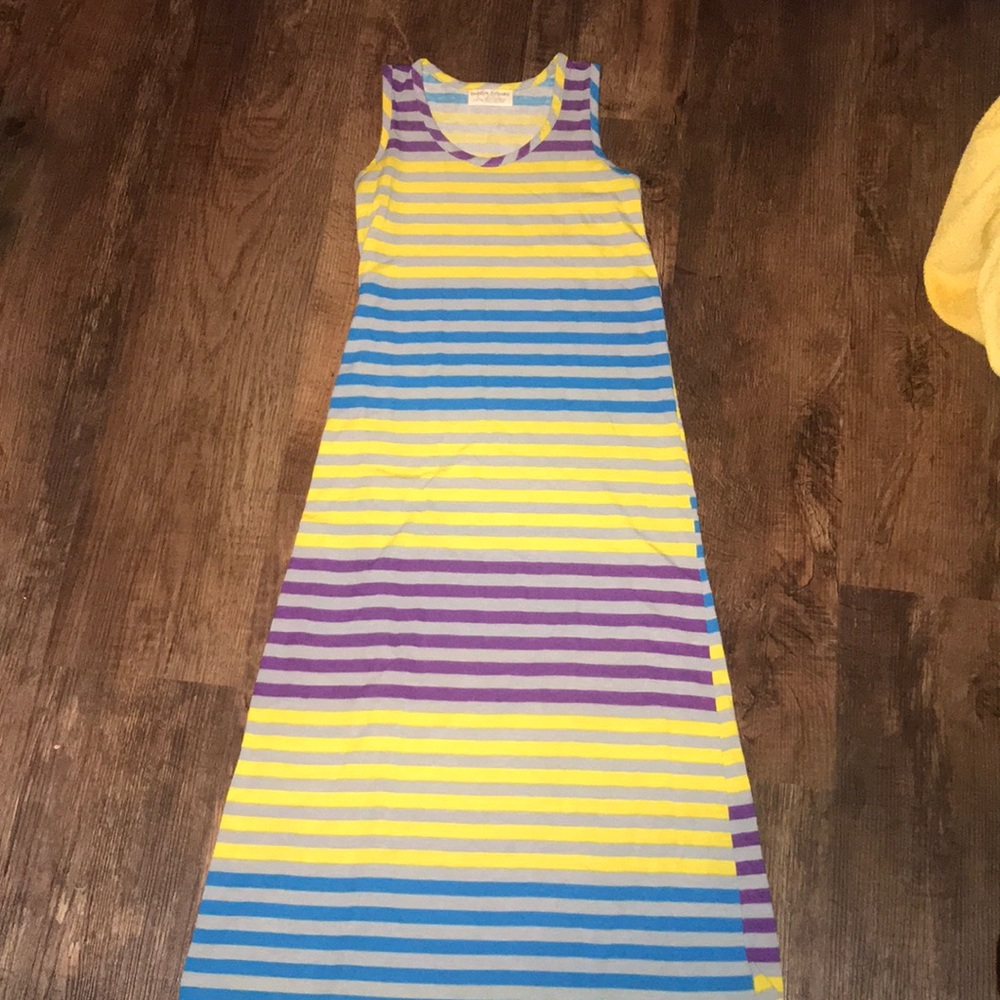 striped maxi dress